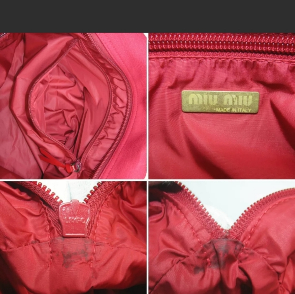 Miu Miu By Prada Authentic Red Barrel Handbag - image 6